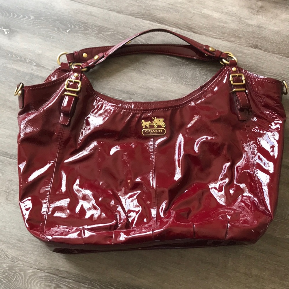 Patent Red Mia Madison Coach Purse & Wallet